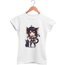 Camiseta Baby Look Feminina Black Cat